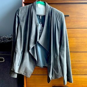 Joie Suede Light Grey Jacket Size L